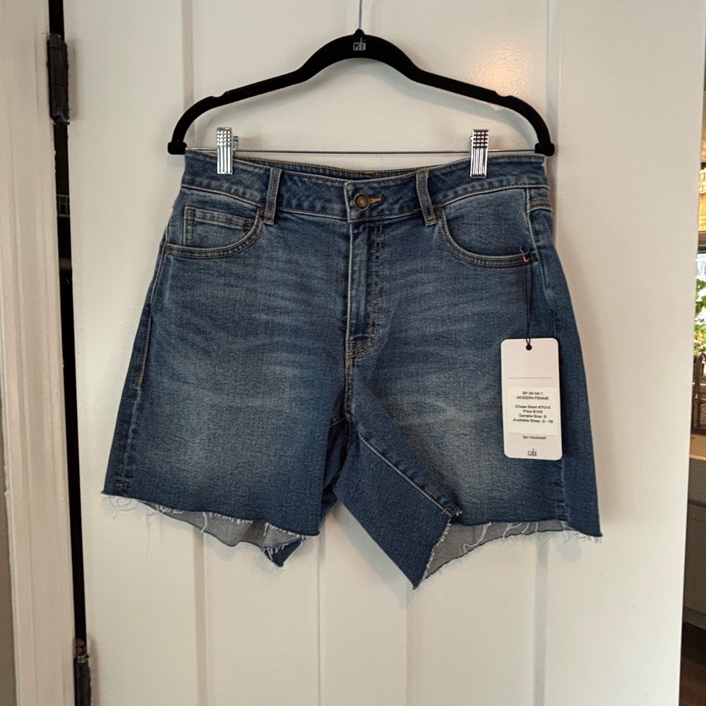 CAbi Naples Crop Blue Denim Shorts 6874